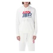 Iconic Action Witte Gebreide Hoodie Autry , White , Heren