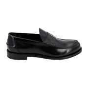 Zwarte Loafer Schoenen met Metalen Logo Givenchy , Black , Heren