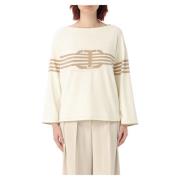 Stijlvolle Tee met Uniek Ontwerp Twinset , Beige , Dames