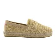 Beige Stoffen Loafer Espadrilles , Beige , Dames