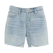 Blauwe Denim Shorts Ss24 7 For All Mankind , Blue , Dames