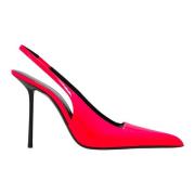 Roze Leren Pumps Ss22 Saint Laurent , Red , Dames