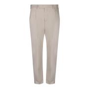 Witte Katoenmix Straight Leg Broek PT Torino , Beige , Heren