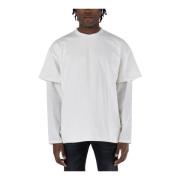 Dubbellagig Longsleeve T-shirt Jil Sander , White , Heren