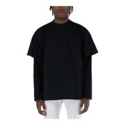 Dubbellagige Longsleeve T-shirt Jil Sander , Black , Heren