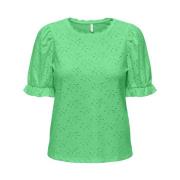 Smilla Puff Sleeve T-Shirt Only , Green , Dames