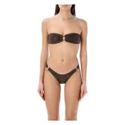 Bruin Bandcamp Bikini Set met Ringen Reina Olga , Brown , Dames