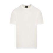 Wit Katoenen T-shirt Ss24 Brioni , Beige , Heren