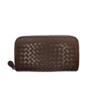 Pre-owned Leather wallets Bottega Veneta Vintage , Brown , Dames