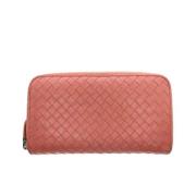 Pre-owned Leather wallets Bottega Veneta Vintage , Pink , Dames