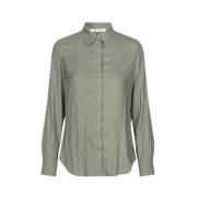 Slim Fit Overhemd met Lange Mouwen Samsøe Samsøe , Green , Dames