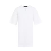 Witte katoenen T-shirt met V-hals Y/Project , White , Dames