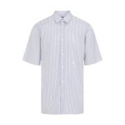 Witte Katoenen Overhemd met Blauwe Strepen Maison Margiela , Multicolo...