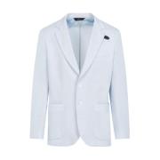 Blauwe Zijden Blazer Jas Brioni , Blue , Heren