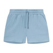 Wafelpatroon Trekkoord Shorts Nikben , Blue , Dames