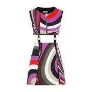 Multicolor Mini Jurk Set Emilio Pucci , Multicolor , Dames