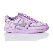 Handgemaakte Paarse Sneakers Nike , Purple , Dames
