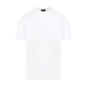 Wit Katoenen T-Shirt Giorgio Armani , White , Heren