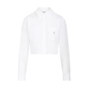 Witte Katoenen Overhemd met 4G Logo Givenchy , White , Dames