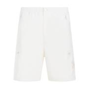 Natuurlijke katoenen shorts met zakken Stone Island , White , Heren