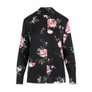 Zwart Rozenprint Shirt Erdem , Multicolor , Dames