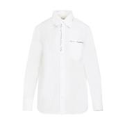 Witte Katoenen Overhemd met Puntkraag Marni , White , Dames