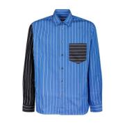Blauw Zwart Patchwork Shirt JW Anderson , Multicolor , Heren