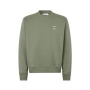 Biologisch Katoen Crew Neck Sweatshirt Samsøe Samsøe , Green , Heren