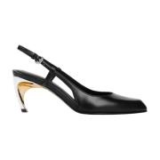 Zwarte Leren Pumps met Uitsparingen Alexander McQueen , Black , Dames