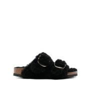 Zwart Goud Pantoffels Aw22 Birkenstock , Black , Dames