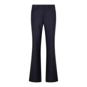 Blauwe Wol Bootcut Broek Etro , Blue , Heren