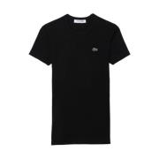 Biologisch Katoenen Moderne T-shirt Lacoste , Black , Dames