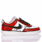 Handgemaakte Fluorescerend Rode Sneakers Nike , Multicolor , Heren