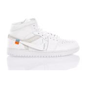 Handgemaakte Wit Grijs Sneakers Nike , White , Heren