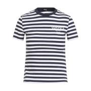 Nautische Strepen T-Shirt Wit Versace , Multicolor , Dames