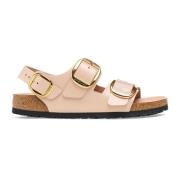 Beige Patent Sandal - Gesp Detail Birkenstock , Beige , Dames