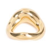 Gouden Messing Ring Metallic Stijl Jil Sander , Yellow , Dames