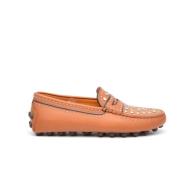 Bruine leren Bubble Loafer met studs Tod's , Brown , Dames