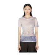 Bloemenprint Crewneck T-Shirt Our Legacy , Purple , Dames