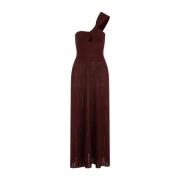 Bordeaux Zijden Lange Jurk Gabriela Hearst , Red , Dames