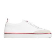 Witte Leren Sneaker Trainer Thom Browne , White , Heren