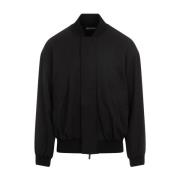 Zwarte Zijde-Wollen Bomberjack Fear Of God , Black , Heren