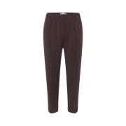 Getailleerde Geweven Broek met Elastische Taille Samsøe Samsøe , Brown...