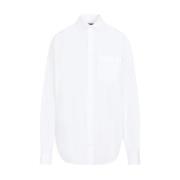 Witte Katoenen Cocon Shirt Balenciaga , White , Dames
