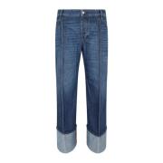 Blauwe Denim Jeans met Versieringen Bottega Veneta , Blue , Dames