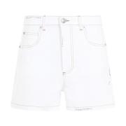 Witte Katoenen Shorts 5-Zakkenbroek Marni , White , Dames