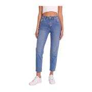 Hoge Slim Harlow Denim Jeans Abrand Jeans , Blue , Dames