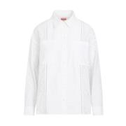 Witte Katoenen Shirt Broderie Anglaise Kenzo , White , Dames