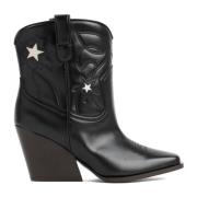 Zwarte Cowboy Enkellaarzen met Sterren Stella McCartney , Black , Dame...