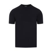 Blauw T-shirt Ss24 Giorgio Armani , Blue , Heren